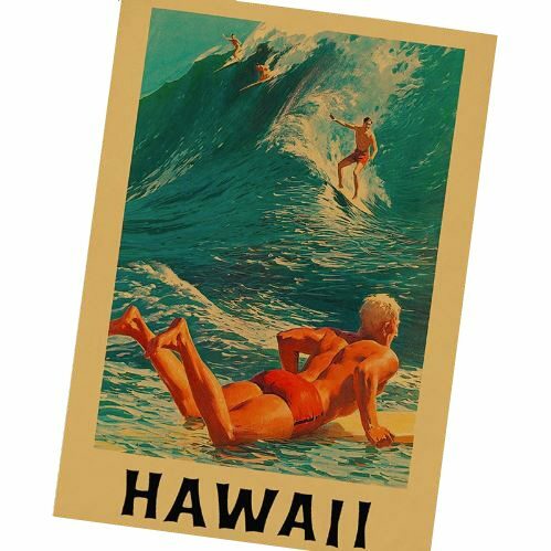 HAWAII STICKER COMPANY POSTER SURF 7.5