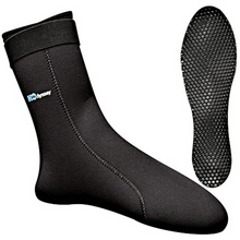 Load image into Gallery viewer, H2ODYSSEY Ultra Sock Fin Bootie Black Grey - Choose Size (5mm Thick Small)
