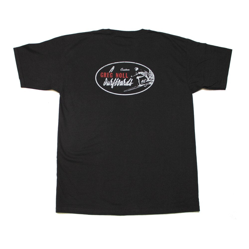 GREG NOLL CLASSIC OVAL TEE BLACK EXTRA LARGE