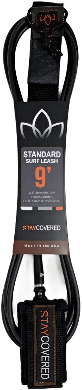 Standard Surf Leash Double Swivel 9'